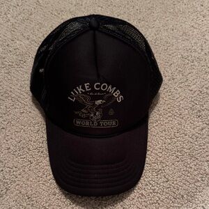 Luke Combs World Tour Black and Gold Trucker Hat